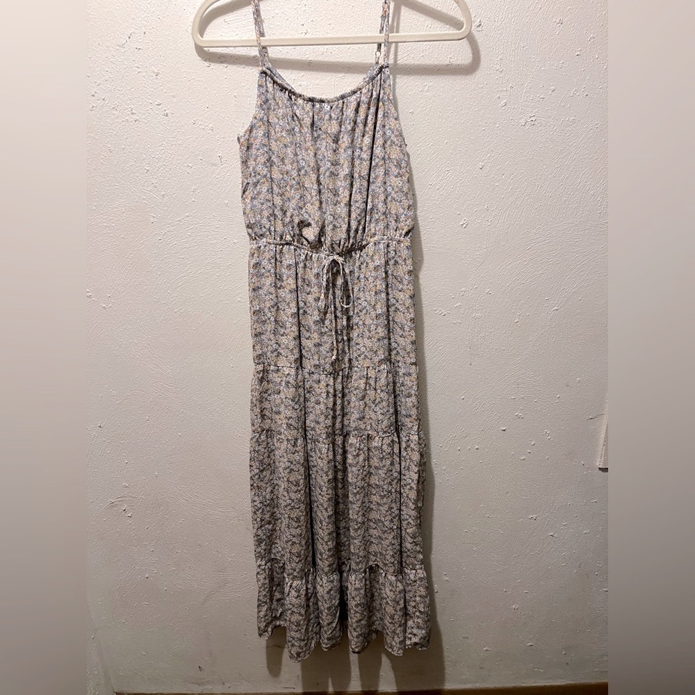 Sienna Sky Floral Maxi Dress - Blue and White